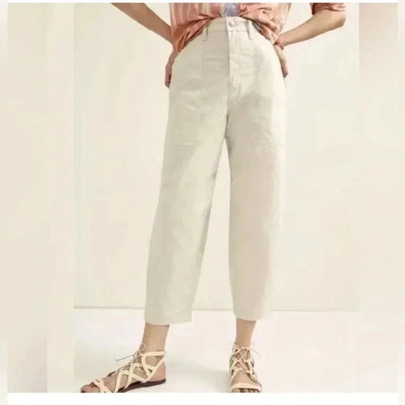 Edwin Pants - Edwin Women's Clio Utility Cotton Pants Size 25 in Beige